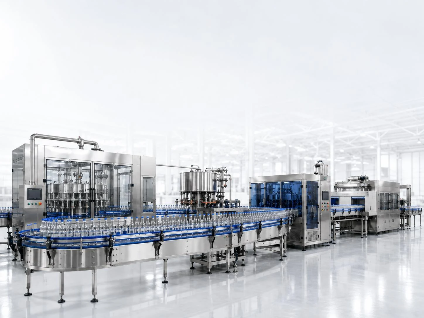 Complete beverage bottling line